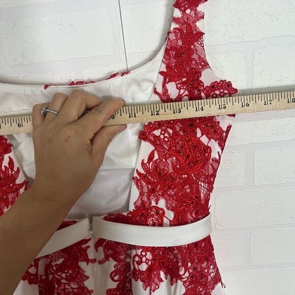 Alyce Paris Womens prom dress size 2 short Fit and Flare Mini Dress Red - Picture 14 of 16